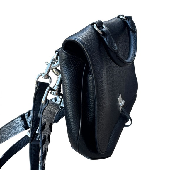 Rebecca Minkoff Darren Leather Satchel Bag Convertible Backpack Black READ - Picture 4 of 14